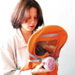 The Evolution escape hood fits most children and adults