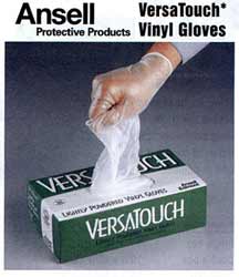 VersaTouch vinyl surgical style gloves