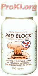 Rad Block potassium iodide radiation blocking tablets