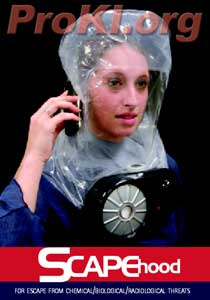 Scape Biochemical escape hood mask system for 3yrs to adult